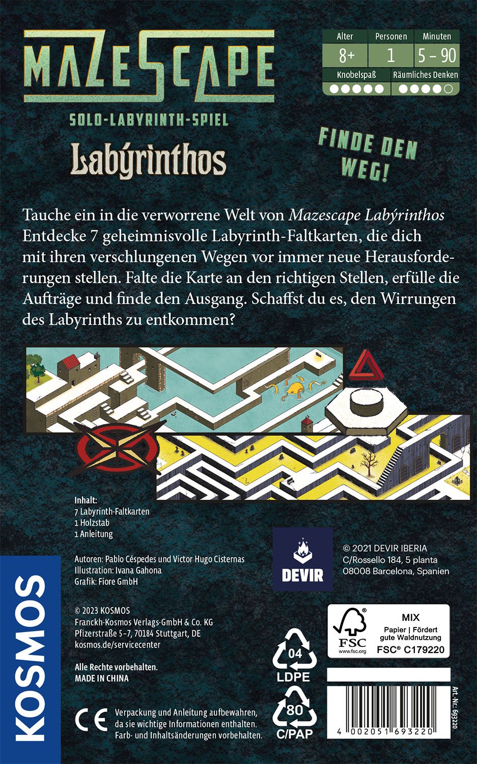 Rückseitencover Mazescape Labyrinthos