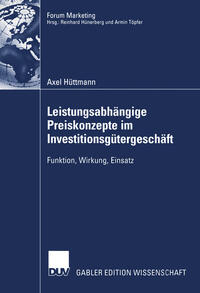 Vorderes Coverbild Leistungsabhängige Preiskonzepte im Investitionsgütergeschäft