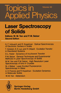 Vorderes Coverbild Laser Spectroscopy of Solids