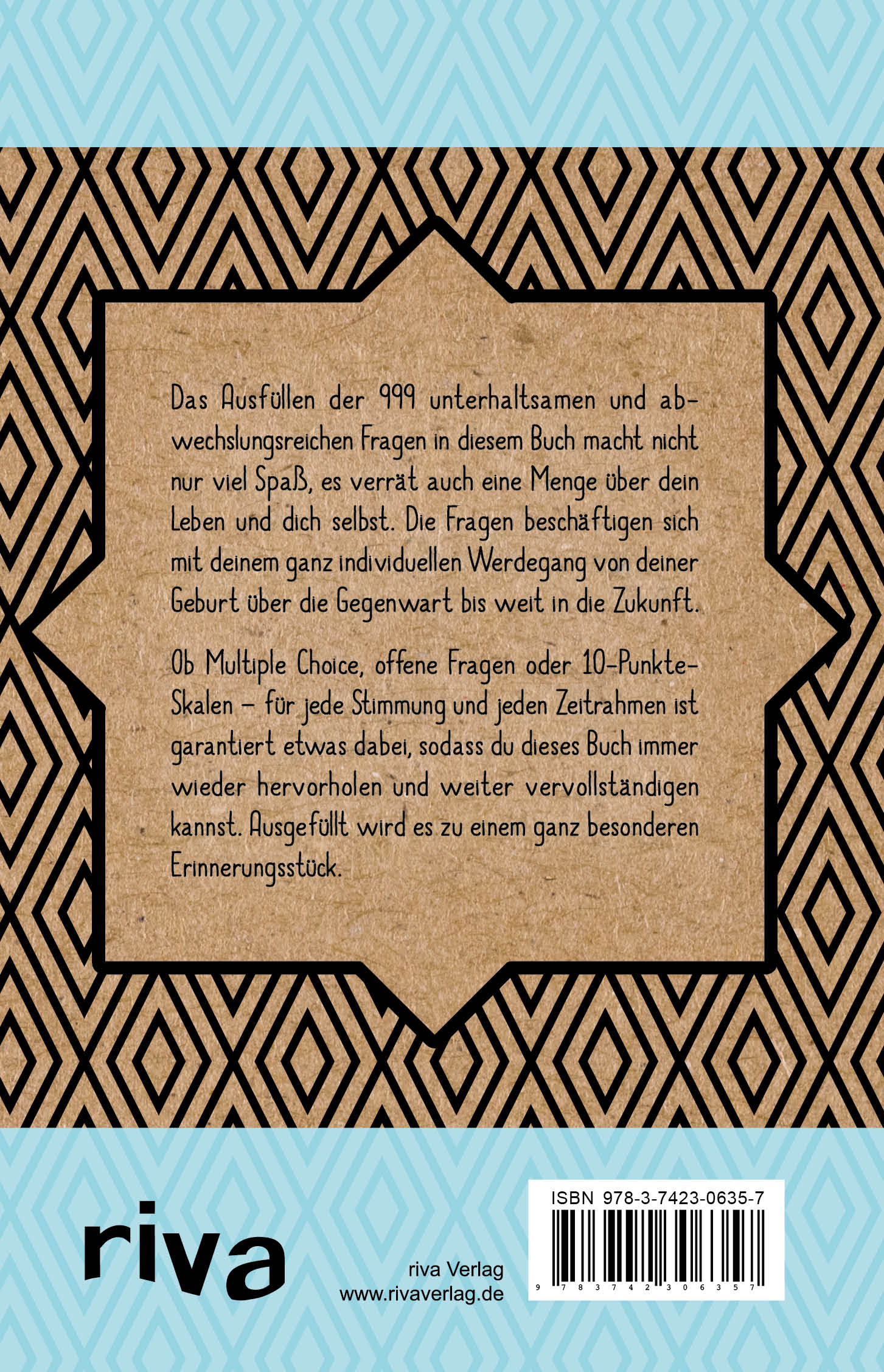 Rückseitencover 999 Fragen an mich