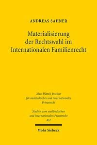 Vorderes Coverbild Materialisierung der Rechtswahl im Internationalen Familienrecht