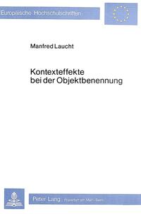 Vorderes Coverbild Kontexteffekte bei der Objektbenennung