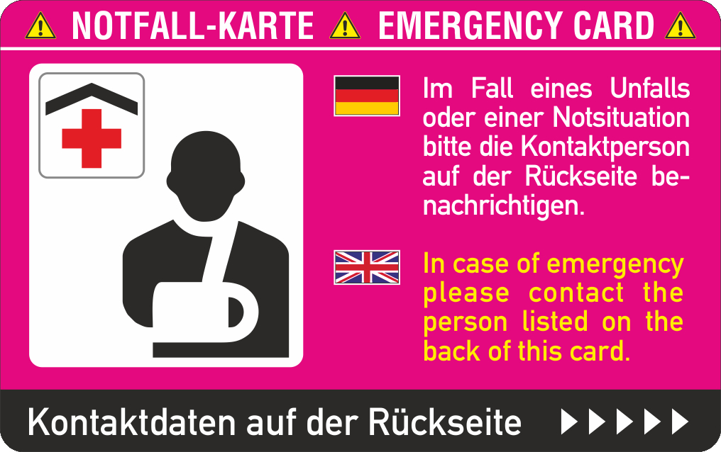 Beispielinhalt (Bild) Notfallkarte