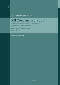 Vorderes Coverbild Tommaso Albinoni: XII Concerti a cinque op. V (1707)