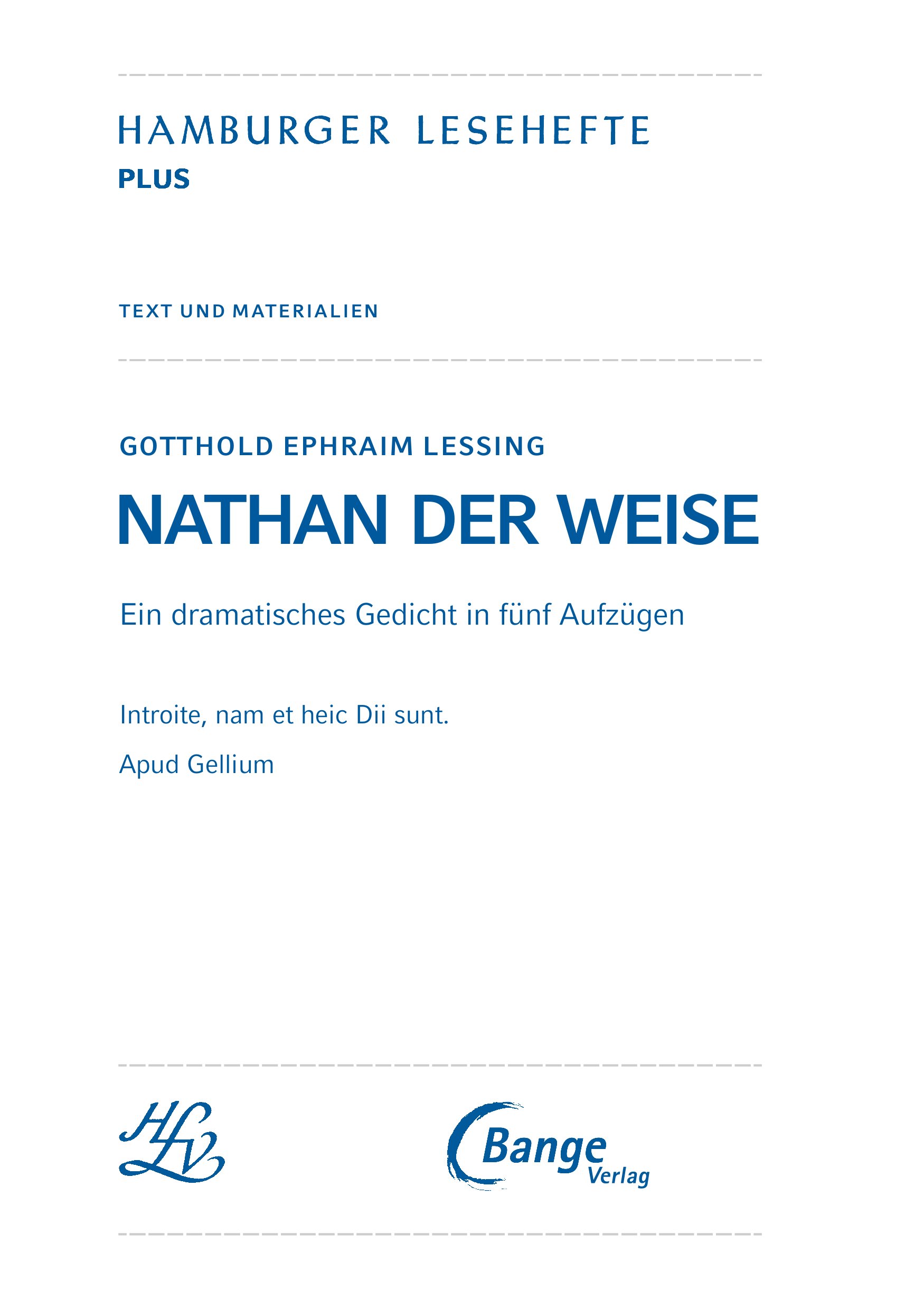 Beispielinhalt (Bild) Nathan der Weise von Gotthold Ephraim Lessing (Textausgabe)