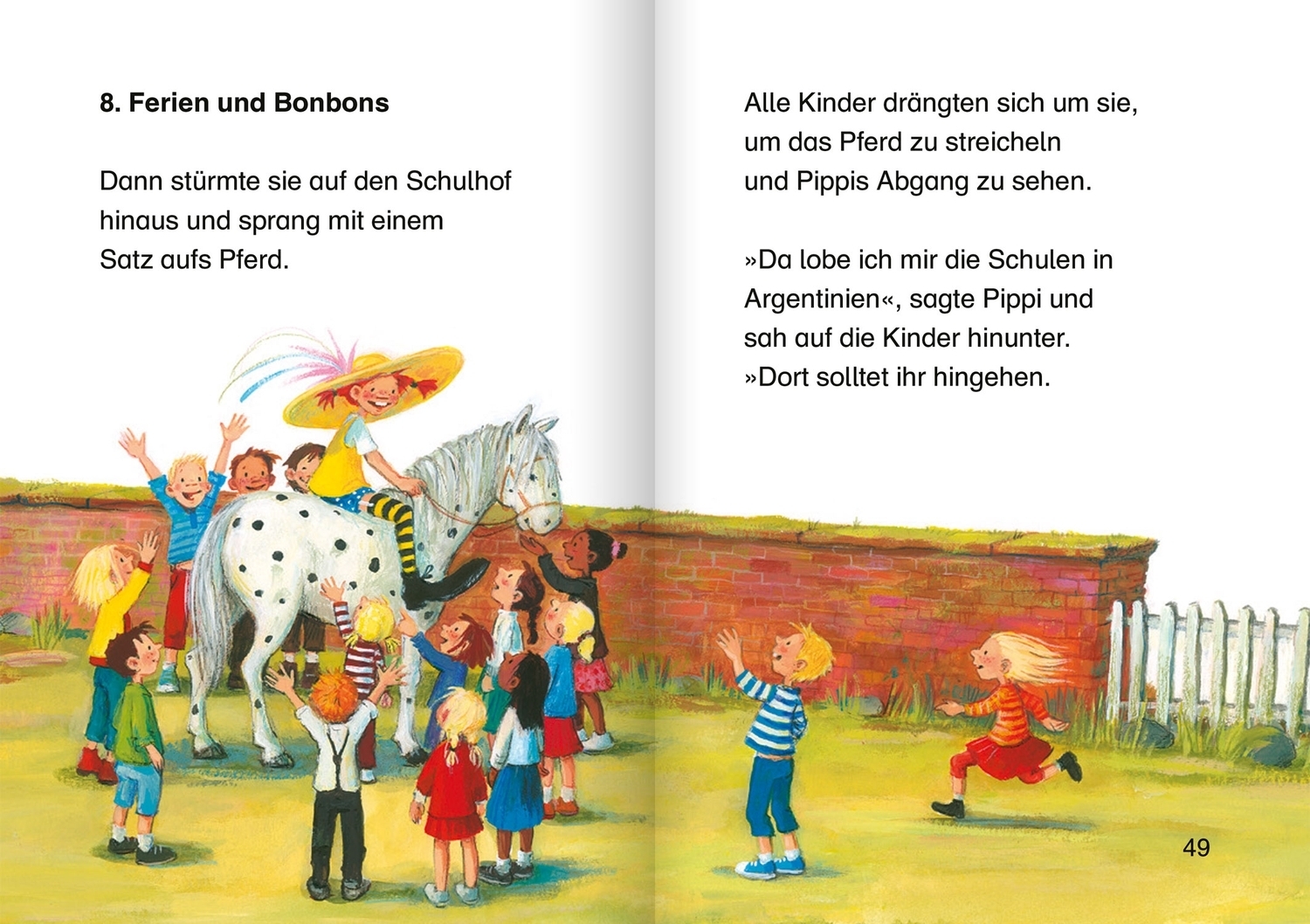 Beispielinhalt (Bild) Pippi geht in die Schule
