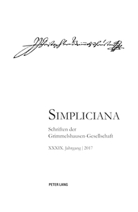 Vorderes Coverbild Simpliciana XXXIX (2017)