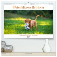 Vorderes Coverbild Pfotenblitzers Retriever Mit DIR hol ich die Sterne vom Himmel (hochwertiger Premium Wandkalender 2025 DIN A2 quer), Kunstdruck in Hochglanz