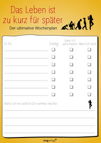 Vorderes Coverbild Das Leben ist zu kurz für später - Der Block