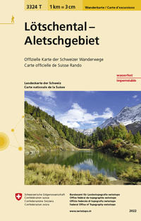 Vorderes Coverbild 3324T Lötschental - Aletschgebiet Wanderkarte