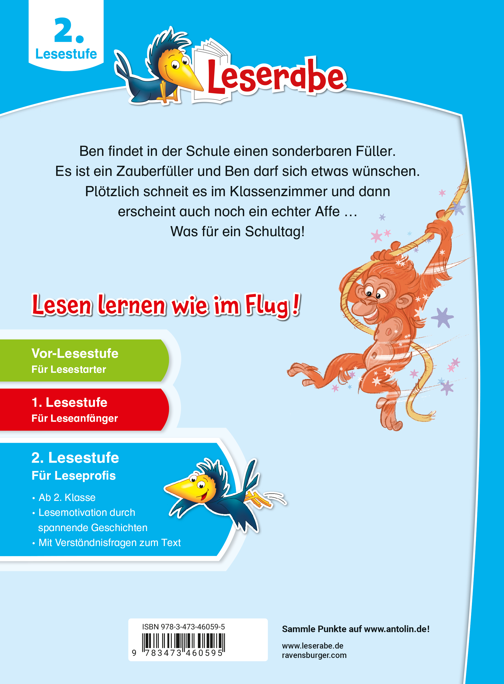 Rückseitencover Leserabe 2. Lesestufe - Der Zauberfüller