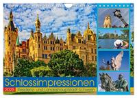 Vorderes Coverbild Schloss Impressionen - Residenz- und Landeshauptstadt Schwerin (Wandkalender 2025 DIN A4 quer), CALVENDO Monatskalender