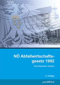 Vorderes Coverbild NÖ Abfallwirtschaftsgesetz 1992