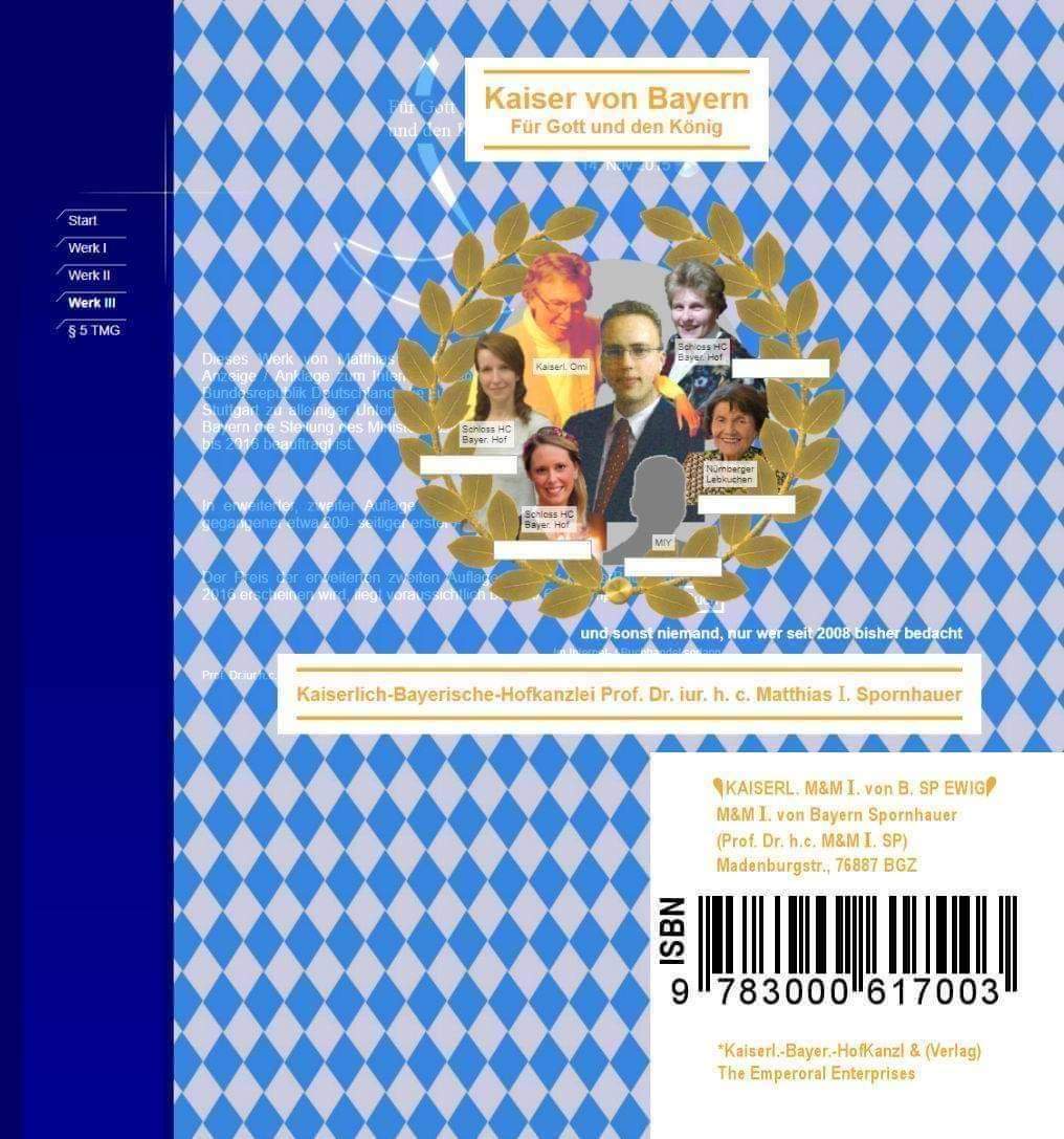 Rückseitencover Festschrift - ewig Kaiserl. M&M I. +3 K.B.W. v.B SP - 3.5.2020/21 (26.05.2018) ewig