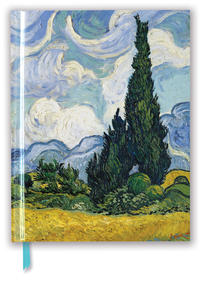 Vorderes Coverbild Premium Skizzenbuch: Vincent van Gogh, Weizenfeld mit Zypressen
