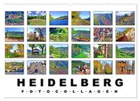 Vorderes Coverbild Heidelberg Fotocollagen (Wandkalender 2025 DIN A2 quer), CALVENDO Monatskalender
