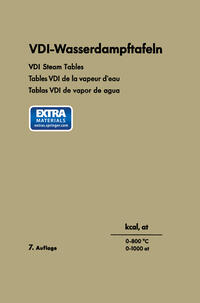 Vorderes Coverbild VDI-Wasserdampftafeln / VDI Steam Tables / Tables VDI de la vapeur d’eau / Tablas VDI de vapor de agua