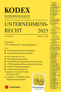 Vorderes Coverbild KODEX Unternehmensrecht 2025 - inkl. App