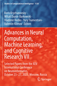 Vorderes Coverbild Advances in Neural Computation, Machine Learning, and Cognitive Research VII
