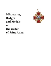 Vorderes Coverbild Miniatures, Badges and Medals of The Order of Saint Anna