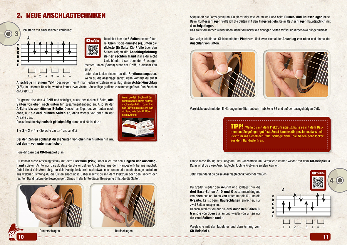 Beispielinhalt (Bild) Peter Bursch's Gitarrenbuch Bd. 2