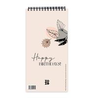 Vorderes Coverbild Geburtstagskalender "leaves line art", ohne Jahreszahl