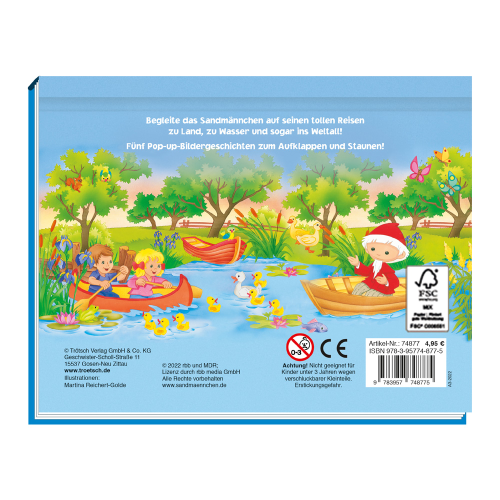 Rückseitencover Trötsch Unser Sandmännchen Pop Up Buch