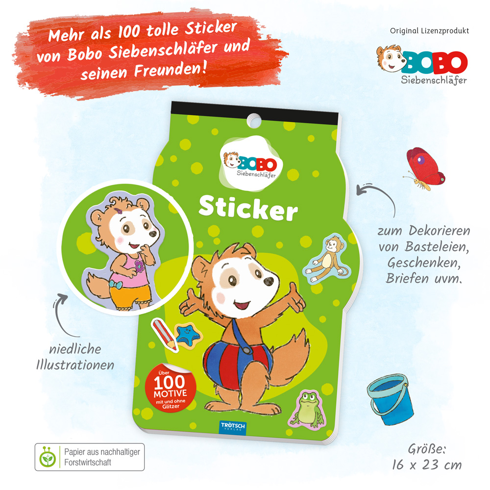 Beispielinhalt (Bild) Trötsch Bobo Siebenschläfer Sticker