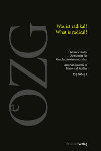 Vorderes Coverbild Österreichische Zeitschrift für Geschichtswissenschaften 35/1/2024