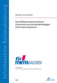 Vorderes Coverbild Geschäftsprozessorientierte Autorisierung kontextabhängiger Informationssysteme