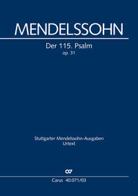 Vorderes Coverbild Der 115. Psalm (Klavierauszug)