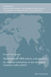 Vorderes Coverbild Multinationals’ HRM policies and practices