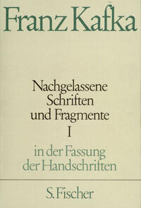 Vorderes Coverbild Nachgelassene Schriften und Fragmente I