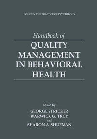 Vorderes Coverbild Handbook of Quality Management in Behavioral Health