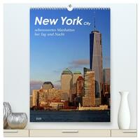 Vorderes Coverbild New York - sehenswertes Manhattan bei Tag und Nacht (hochwertiger Premium Wandkalender 2026 DIN A2 hoch), Kunstdruck in Hochglanz