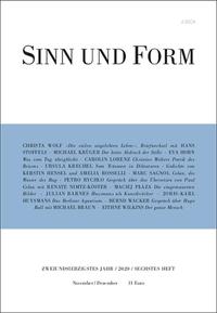 Vorderes Coverbild Sinn und Form 6/2020