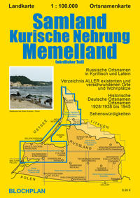 Vorderes Coverbild Landkarte Samland/Kurische Nehrung/Memelland