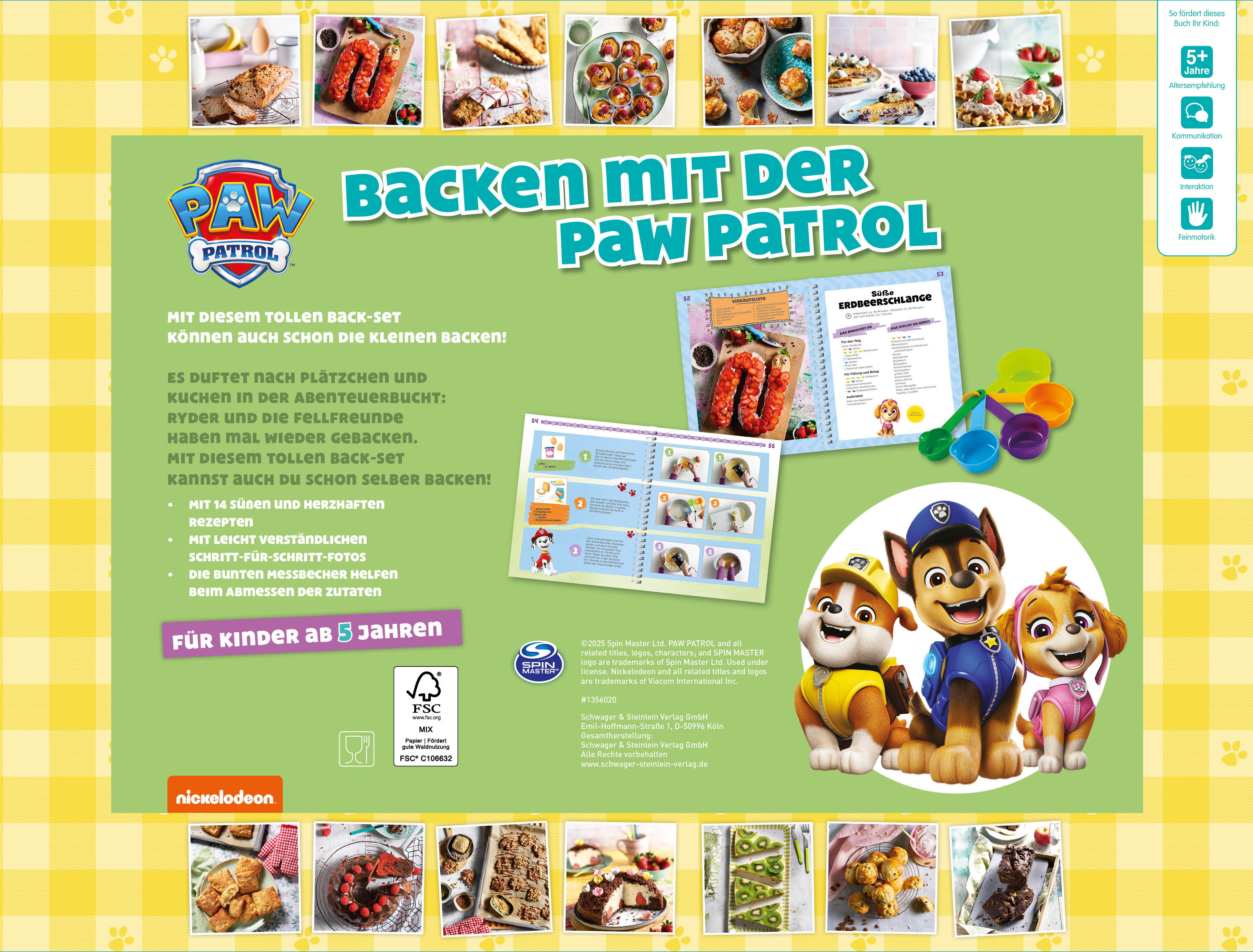 Rückseitencover Backen mit PAW Patrol