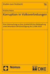 Vorderes Coverbild Korruption in Volksvertretungen