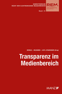 Vorderes Coverbild Transparenz im Medienbereich Aktuelle Fragen der Umsetzung