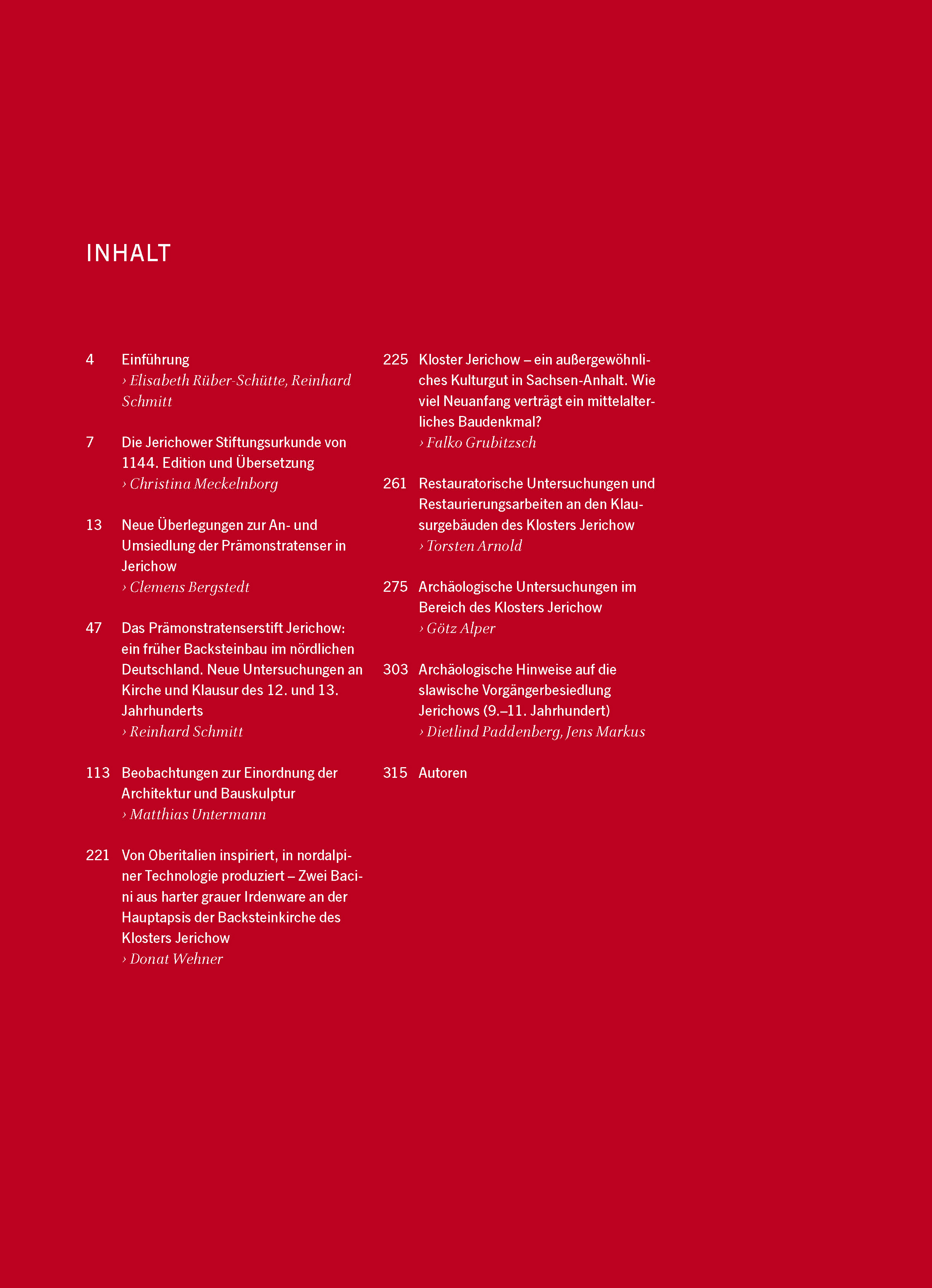 Beispielinhalt (Bild) Das Prämonstratenserstift Jerichow (Kleine Hefte zur Denkmalpflege 20)