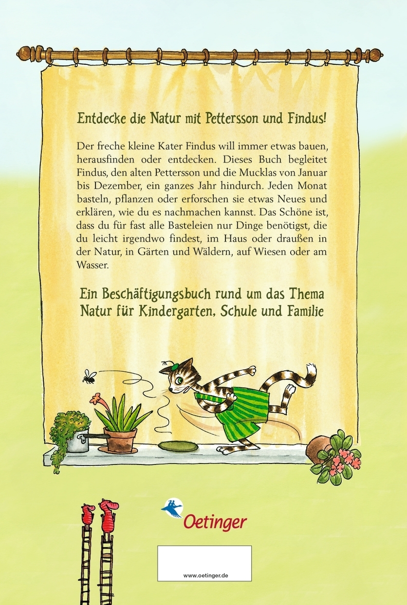 Rückseitencover Pettersson und Findus. Mit Findus durchs ganze Jahr