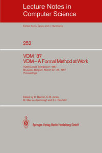 Vorderes Coverbild VDM '87. VDM - A Formal Method at Work