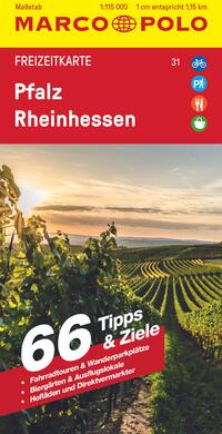 Vorderes Coverbild MARCO POLO Freizeitkarte 31 Pfalz, Rheinhessen 1:115.000