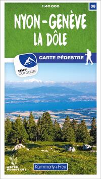Vorderes Coverbild Kümmerly+Frey Wanderkarte 38 Nyon, Genève 1:40.000