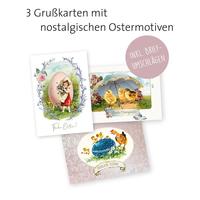 Vorderes Coverbild 3er-Set Grußkarten »Nostalgische Ostergrüße«