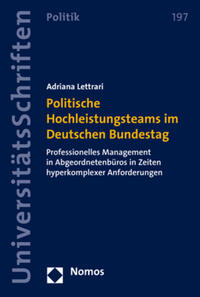 Vorderes Coverbild Politische Hochleistungsteams im Deutschen Bundestag