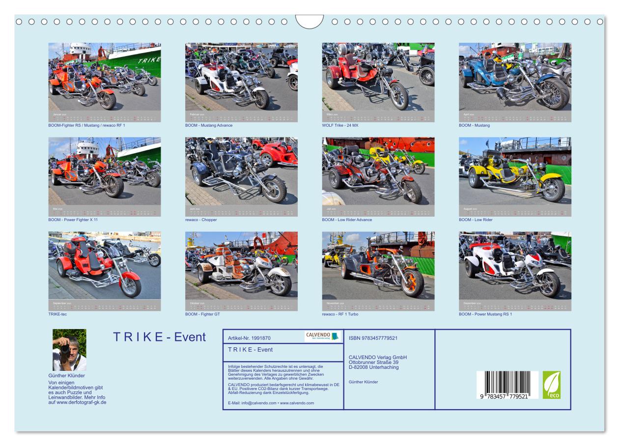 Beispielinhalt (Bild) T R I K E - Event (Wandkalender 2026 DIN A3 quer), CALVENDO Monatskalender