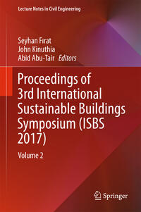 Vorderes Coverbild Proceedings of 3rd International Sustainable Buildings Symposium (ISBS 2017)