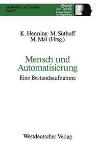 Vorderes Coverbild Mensch und Automatisierung